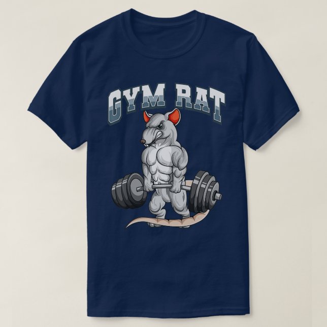 Gym Råtta Fitness Bodybuilding T Shirt (Design framsida)