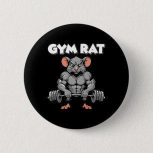 Gym Råtta Fitness Bodybuilding Workout Muscle Pump Knapp