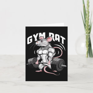 Gym Råtta Funny Bodybuilding Fitness Workout Gym W Kort