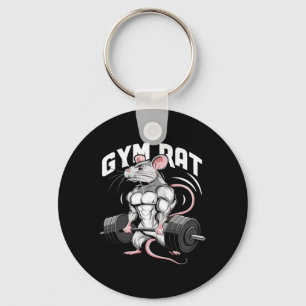 Gym Råtta Funny Bodybuilding Fitness Workout Gym W Nyckelring