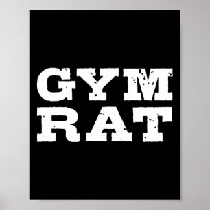 Gym Råtta Funny Bodybuilding Workout 1 Poster