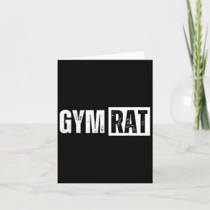Gym Råtta Funny Bodybuilding Workout Kort