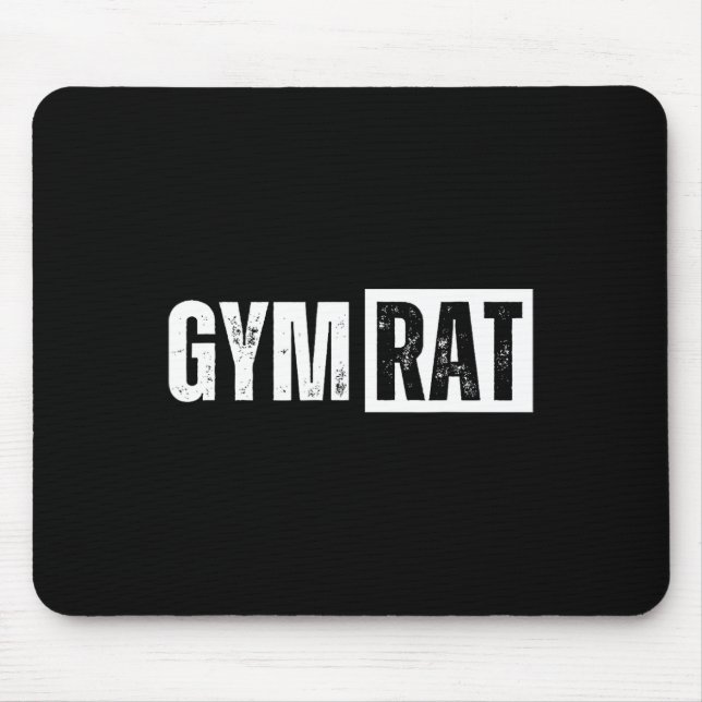 Gym Råtta Funny Bodybuilding Workout Musmatta (Framsidan)