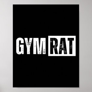 Gym Råtta Funny Bodybuilding Workout Poster