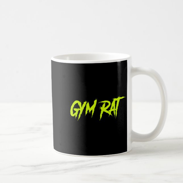 Gym Råtta Gifts Manar Essential Clothes Hustle Fit Kaffemugg (Höger)