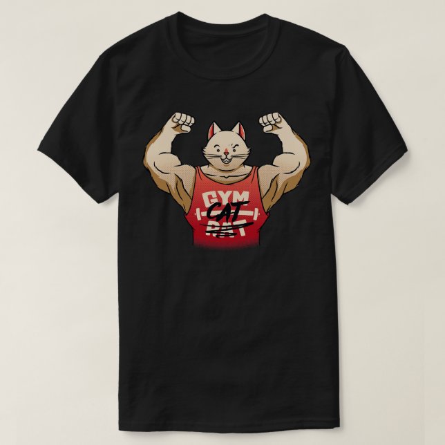 Gym Råtta Gym Cat av Tobe Fonseca T Shirt (Design framsida)