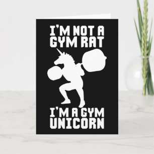 Gym Råtta mot Gym Unicorn - Lustigt inspiration fö Kort
