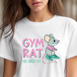 Gym Råtta Mouse - Funny Fitness Tecknad för Gym Kä T Shirt