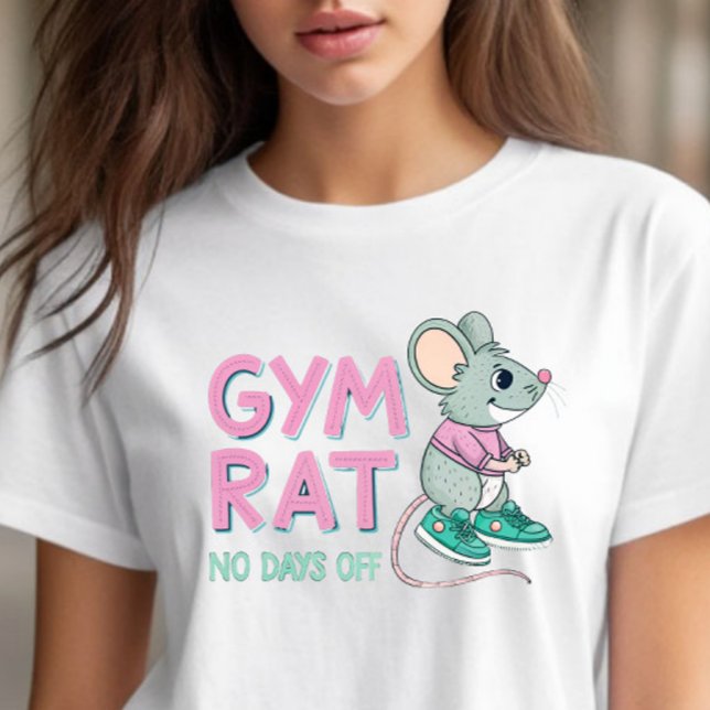 Gym Råtta Mouse - Funny Fitness Tecknad för Gym Kä T Shirt (Skapare uppladdad)
