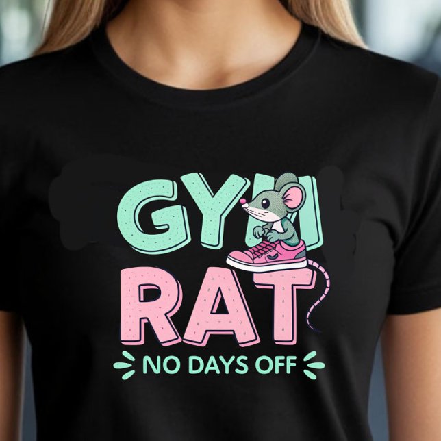 Gym Råtta Mouse - Funny Fitness Tecknad för Gym Kä T Shirt (Skapare uppladdad)