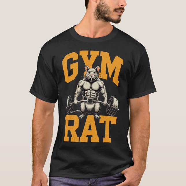 Gym Råtta: Råtta Costume Weight Lylyftgym T Shirt (Framsida)