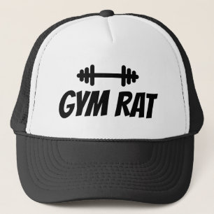 Gym Råtta truckerkeps med logotyp med dumbbell