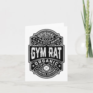 Gym Råtta Vintage Whiskey Label Bodybuilding Gym W Kort