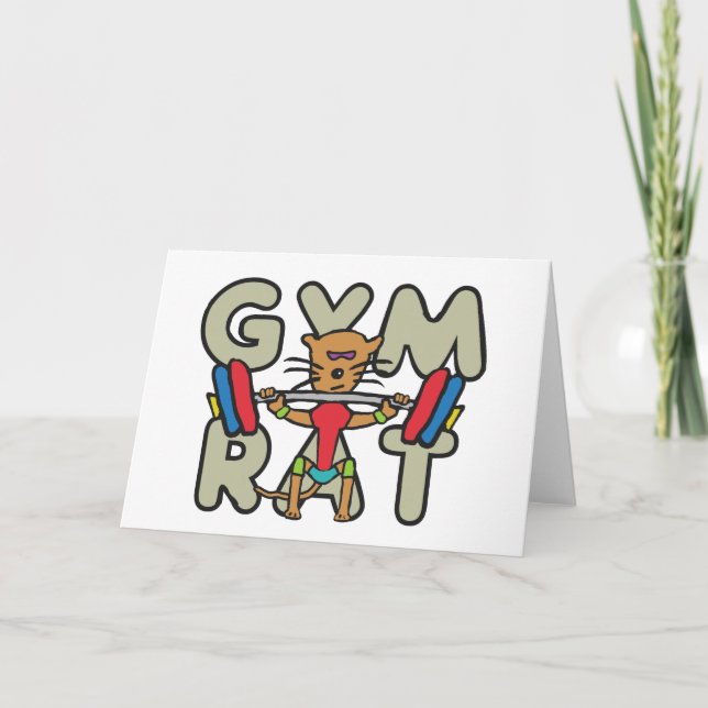 Gym Råtta Weightlyftning Kort (Framsida)