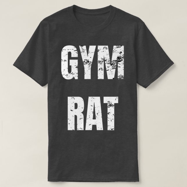 Gym Råtta Workout Exercise Body Byggnad Weight Lif T Shirt (Design framsida)