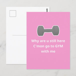 Gym Rosa Postcard Vykort