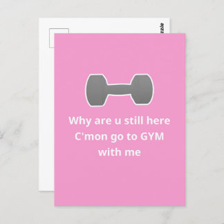 Gym Rosa Postcard Vykort