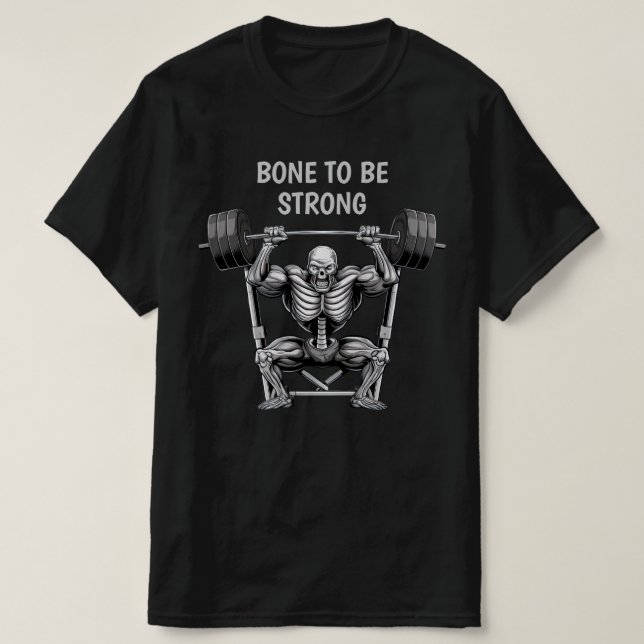 Gym Skeleton Black T Shirt (Design framsida)