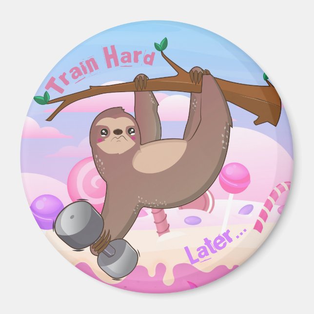 Gym Sloth Magnet (Framsidan)