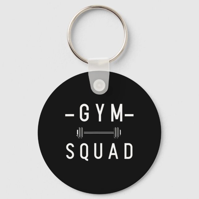 Gym Squad Bodybuilding Motivational Quote Gym Work Nyckelring (Framsida)