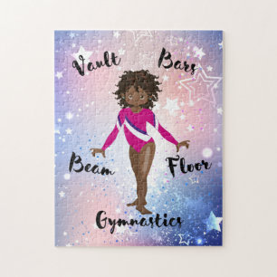Gym Star African American, Brown Ögon, Rosa Leo Pussel