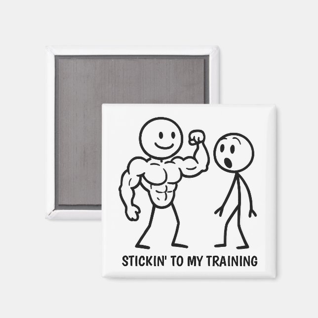 Gym Stick figur Magnet (Front/Back)