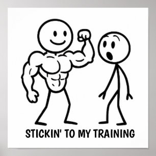 Gym Stick figur Poster