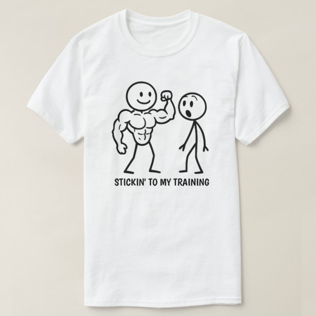 Gym Stick figur T Shirt (Design framsida)