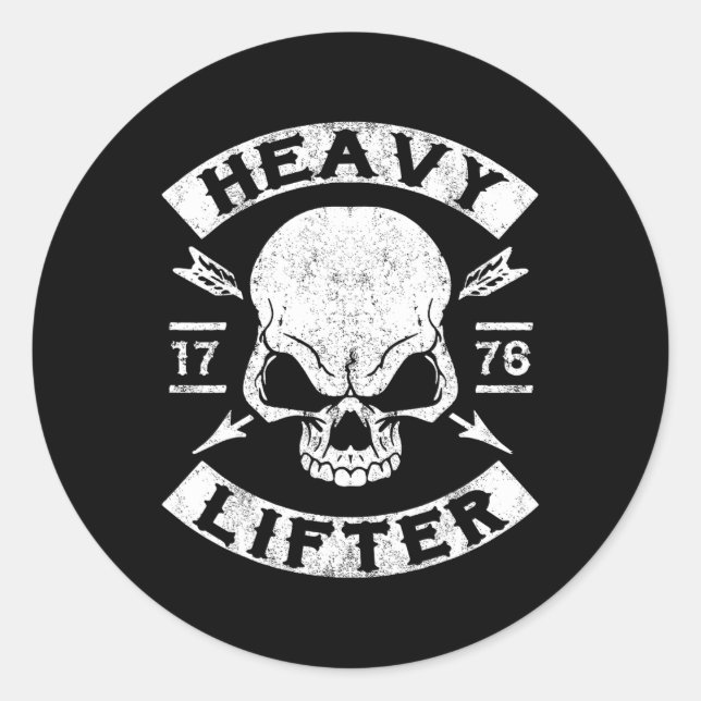 Gym T Shirt Runt Klistermärke (Framsida)