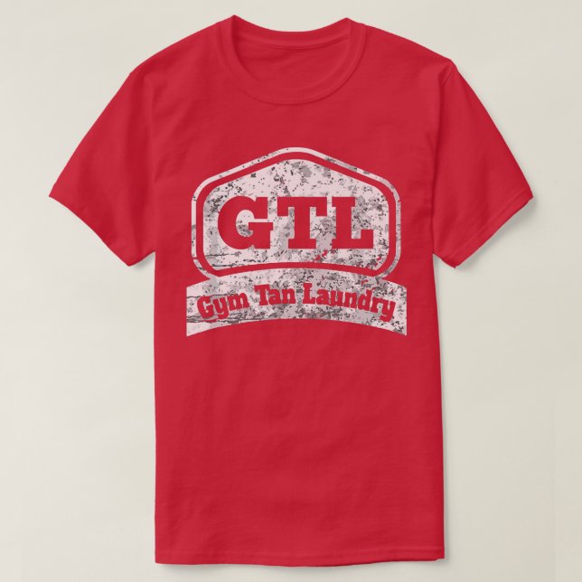 Gym Tan Tvätt Coola Gym T Shirt (Design framsida)