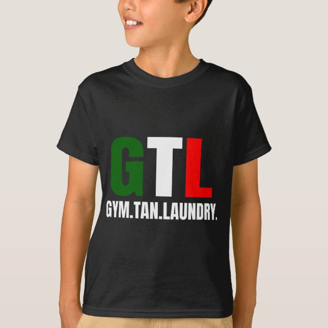 Gym Tan Tvätt GTL New jersey Garden NJ Shore Ita T Shirt (Framsida)