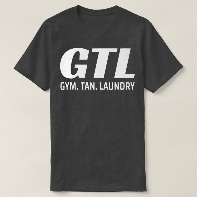 Gym Tan Tvätt T  Shirt (Design framsida)