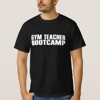 Gym Teacher Bootcamp Vit Logotyp T-Shirt