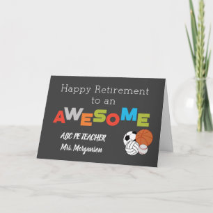 Gym Teacher Pension Bollar Fantastisk Customize Kort