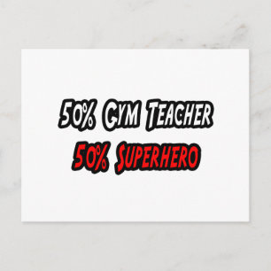 Gym Teacher Superhjälte Vykort