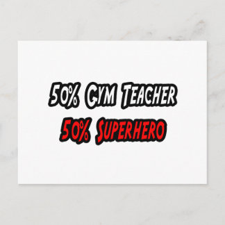 Gym Teacher Superhjälte Vykort