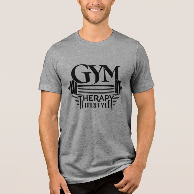 GYM Therapy Lifestyle Tri Blend Shirt T Shirt (Framsida)