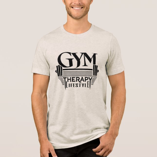 GYM Therapy Lifestyle Tri Blend Shirt T Shirt (Framsida)