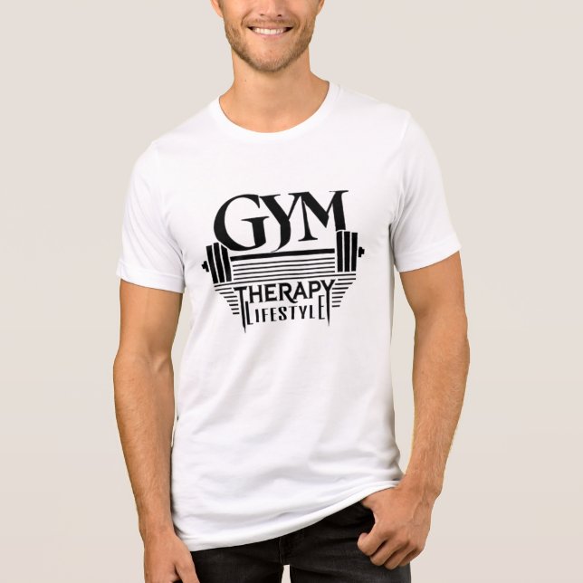GYM Therapy Lifestyle Tri Blend Shirt T Shirt (Framsida)