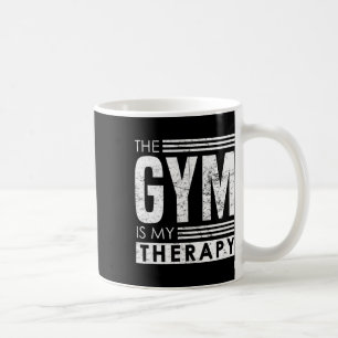 Gym Therapy - Self Belief Bodybuilding Phrase Kaffemugg