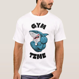 Gym Time Flexing Shark - Funny Workout Fitness T Shirt