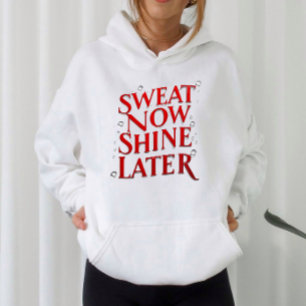 Gym tjej citat träning motivation hoodie