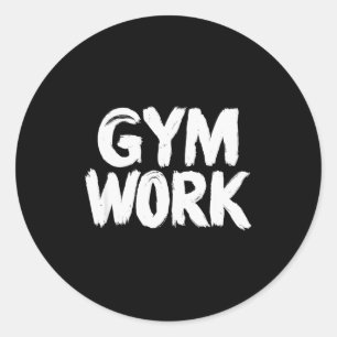 Gym träning Bodybuilding Fitness träning Runt Klistermärke