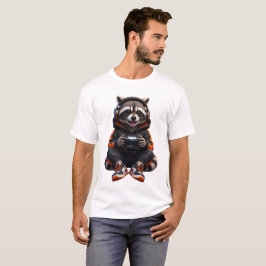 Gym Tvättbjörn Beast Mode – Rolig Fitness Djur Trä T Shirt