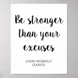 Gym, utfall, Fitness Motivational Wall Decor Poster