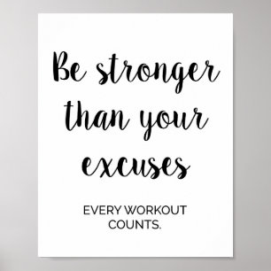 Gym, utfall, Fitness Motivational Wall Decor Poster