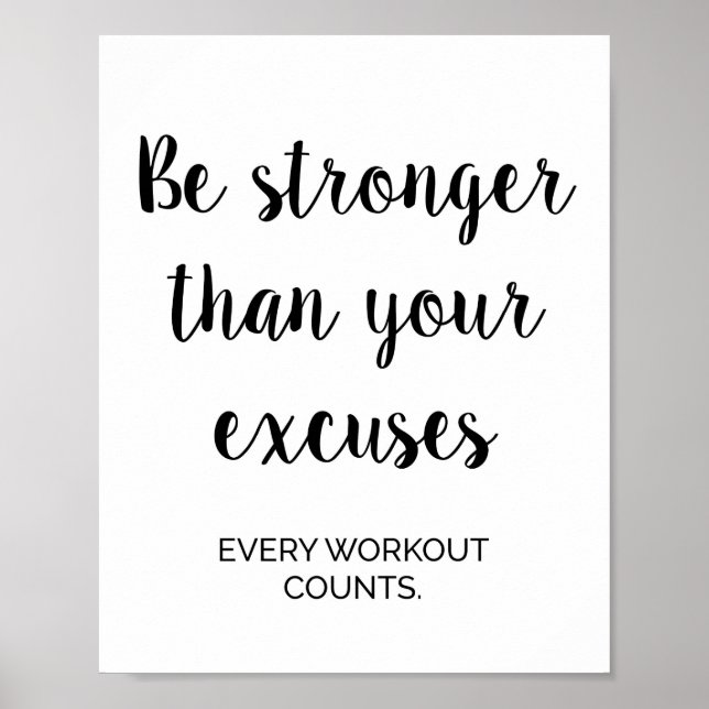 Gym, utfall, Fitness Motivational Wall Decor Poster (Framsidan)