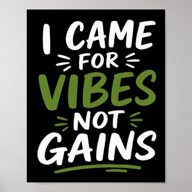 Gym Vibes Svart Poster (Framsidan)