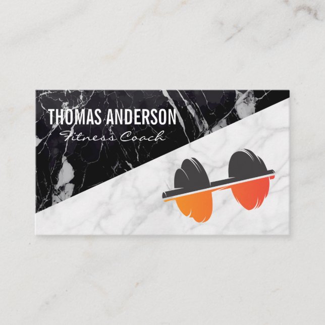 Gym Weights | Fitness Health Visitkort (Framsida)