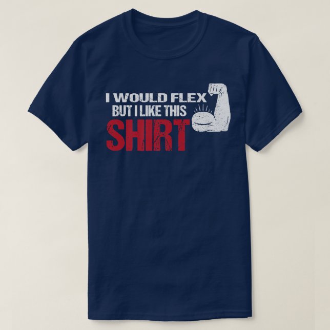 Gym Workout Bisceps Eercise jag skulle flyga, men  T Shirt (Design framsida)
